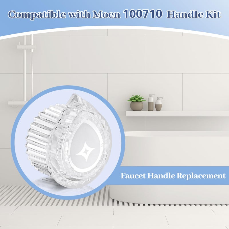 gcbcrit Shower Knob for Moen 100710 Posi-Temp One-Handle Tub and Shower Replacement Knob Kit, Chrome - Image 4