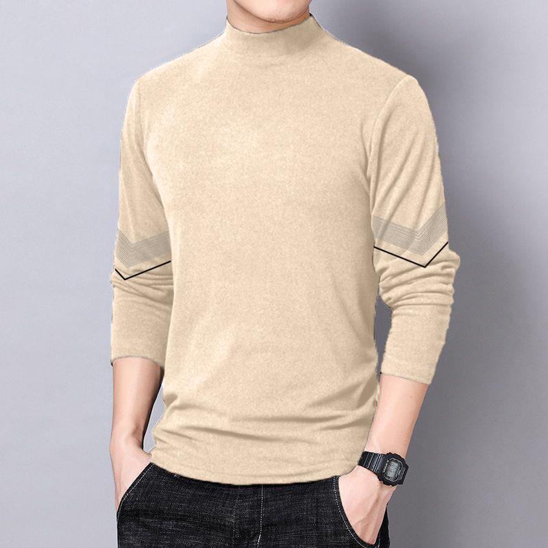 Reversible Fleece Thermal Long Sleeve T-Shirt apricot [V-bar de velvet]]