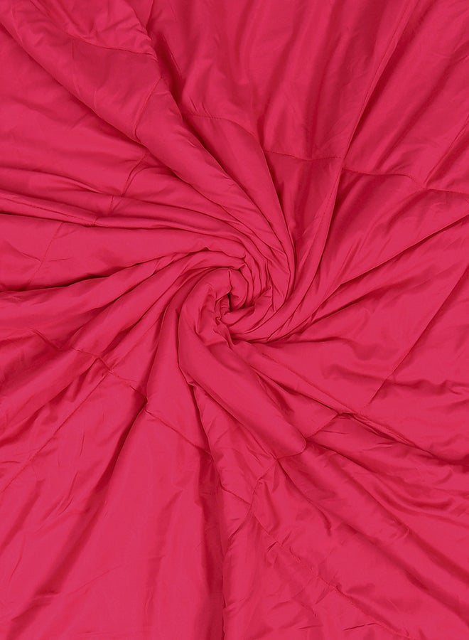 Status Contract Reversible Solid Comforter Double Bed Blanket for Winter//Double/GSM- 220, Pink-Violet, 220 X 240 Cm - Image 5