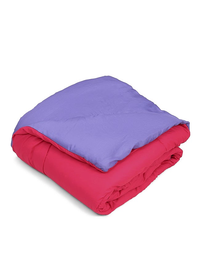 Status Contract Reversible Solid Comforter Double Bed Blanket for Winter//Double/GSM- 220, Pink-Violet, 220 X 240 Cm - Image 4