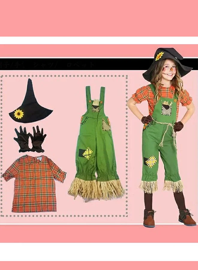 LITTLE SURPRISE BOX Little Surprise Box, Scarecrow Girl, Halloween Costume Fancy Dress Up-4-6Y