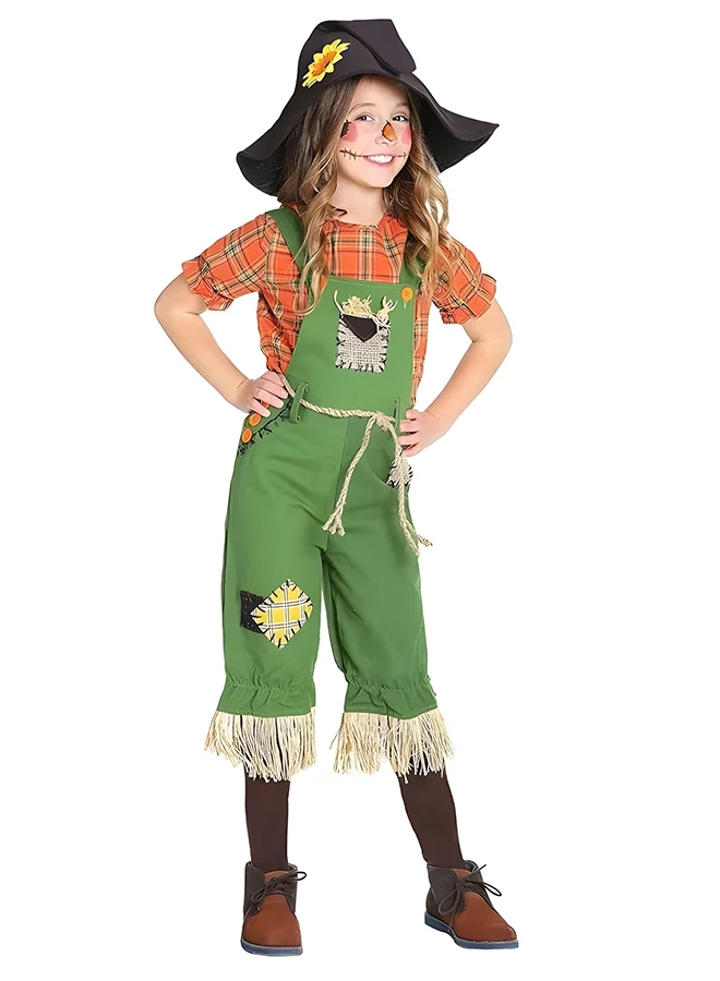 LITTLE SURPRISE BOX Little Surprise Box, Scarecrow Girl, Halloween Costume Fancy Dress Up-4-6Y