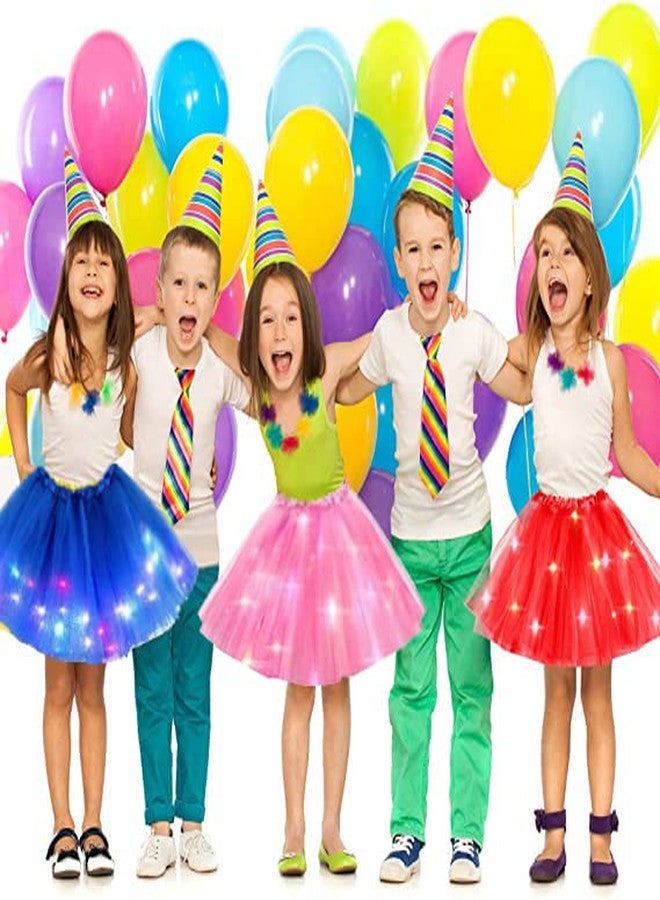 Bybyseno Girl Tutu Skirt, Light Up LED Ballet Tutu Skirt 2-8 Years Fluffy Ballet Dress Up Costume for Kids Party 3-Layer Multicolor Tutu Skirts (Pink) - Image 5