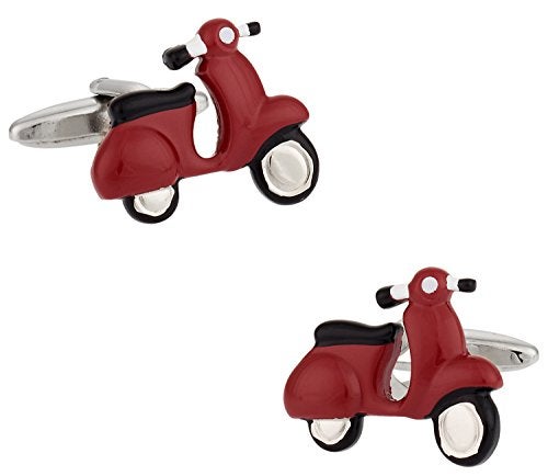 Cuff-Daddy Red Vespa Scooter Cufflinks with Presentation Box - Image 1