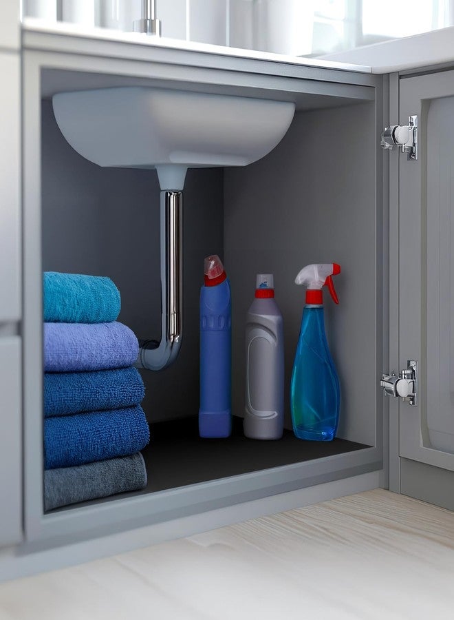 CounterArt Black Under Sink Mat to Protect from Spills, Stains, and Leaks Made in The USA 48” x 24” Non-Adhesive Waterproof Cabinet Protection Craft Mat Work Area Protection - Image 4