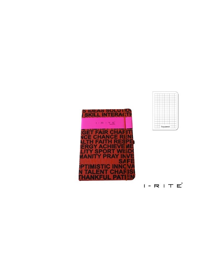 Notebook دفتر ملاحظات I-RITE ذو غلاف صلب 16×24 سم مربع أحمر  - Image 1