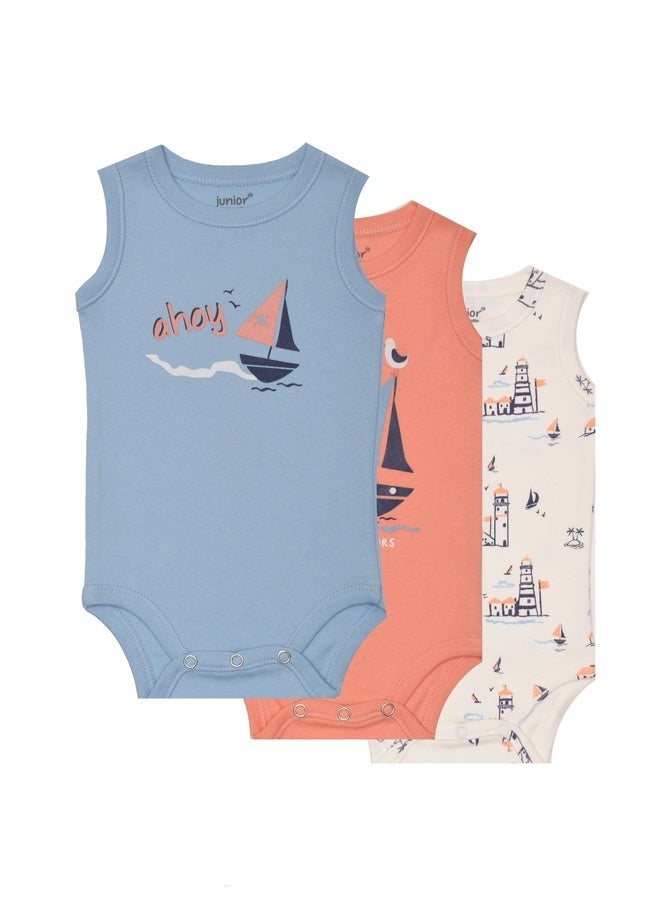 جونيور بادي سوت قطن عبوة 3 قطع بيبي للجنسين - Image 1