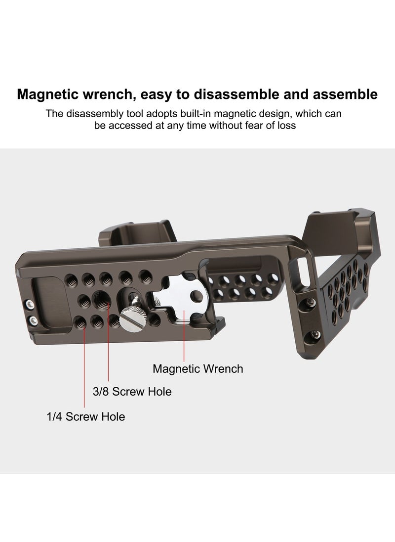 PULUZ PULUZ Video Camera Cage Stabilizer for Sony A7 III & A7M3 / A7R3 & A7R III, without Handle  - Image 4