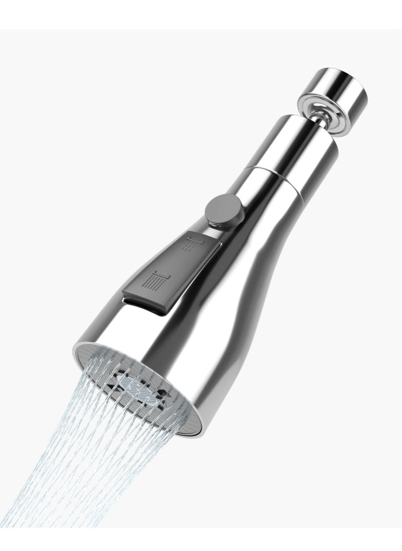 Excefore Faucet Spray Head, 360°Swivel Spout FM22 M24 Tap Spray Head Attachment, G1/2 Kitchen Taps 3 Modes Spray Tap Adapter Kitchen Sink Taps  - Image 1