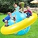 Poen Inflatable Dome Rocker Bouncer 63L x 63W x 39H Blow up Climbing Rocker Kids Giant Inflatable Bouncer Seesaw Outdoor Roll and Play Seesaw Dome Toddler Gaint Balance Game with 6 Handle - Image 2