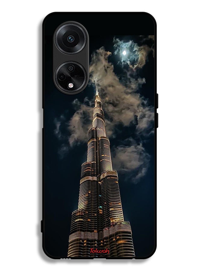 Tolwak Oppo A98 5G Protective Case Cover Burj Khalifa In Night - Image 1