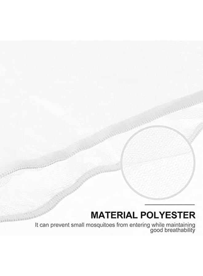 إي سي في في شبكة ناموسية عالية الكثافة لعربة الأطفال بغطاء كامل شبكة ناموسية متعددة الأغراض قابلة للتنفس لحامل الأطفال وعربة الأطفال ومقاعد السيارة باللون الأبيض - Image 2