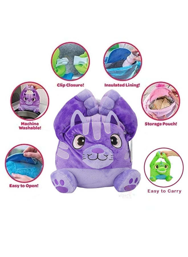 Kids Lunch Box Bag with Cute and Fun Shapes – Insulated Food Carry Bag to Keep Meals Hot or Cold, Lightweight, Washable, Ideal for School, Nursery, Travel, Picnic and Daily Use - Image 5