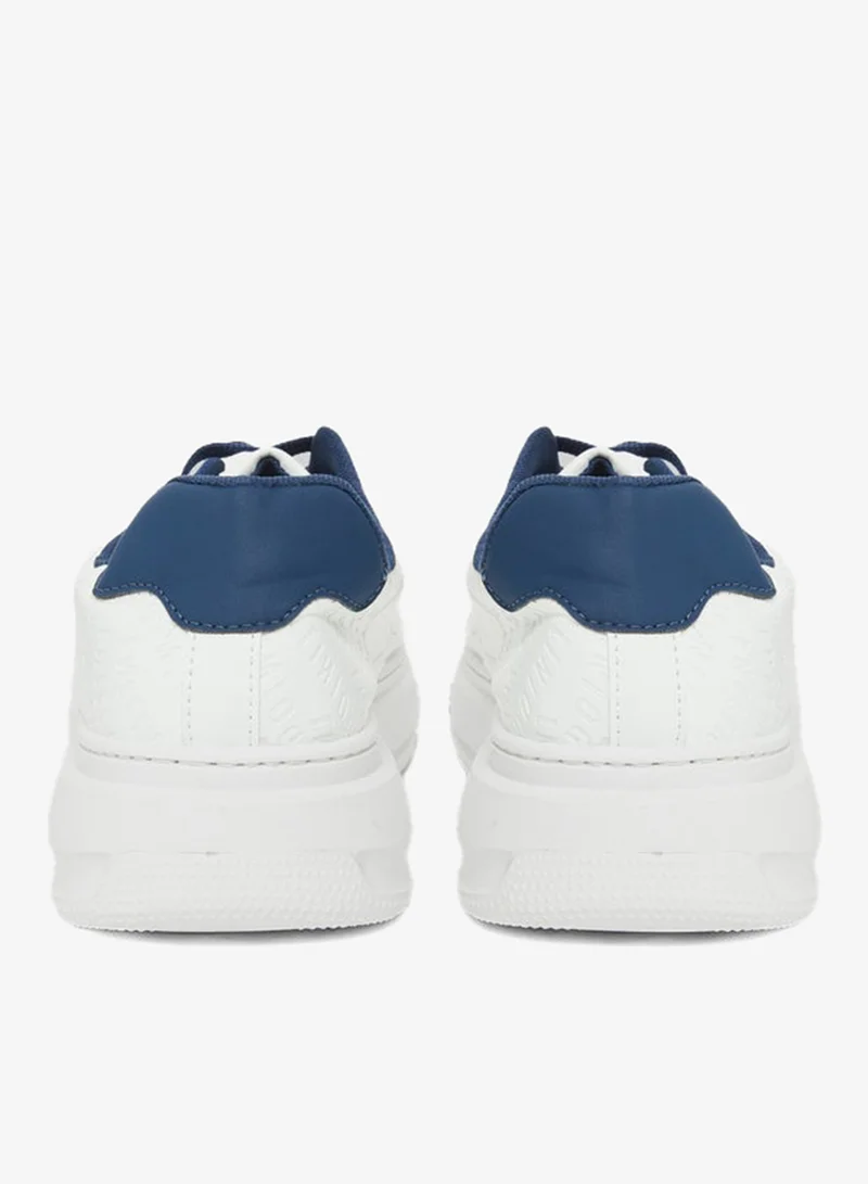 Styli  Styli White Platform Lace-Up Sneakers for Men | Best Price UAE