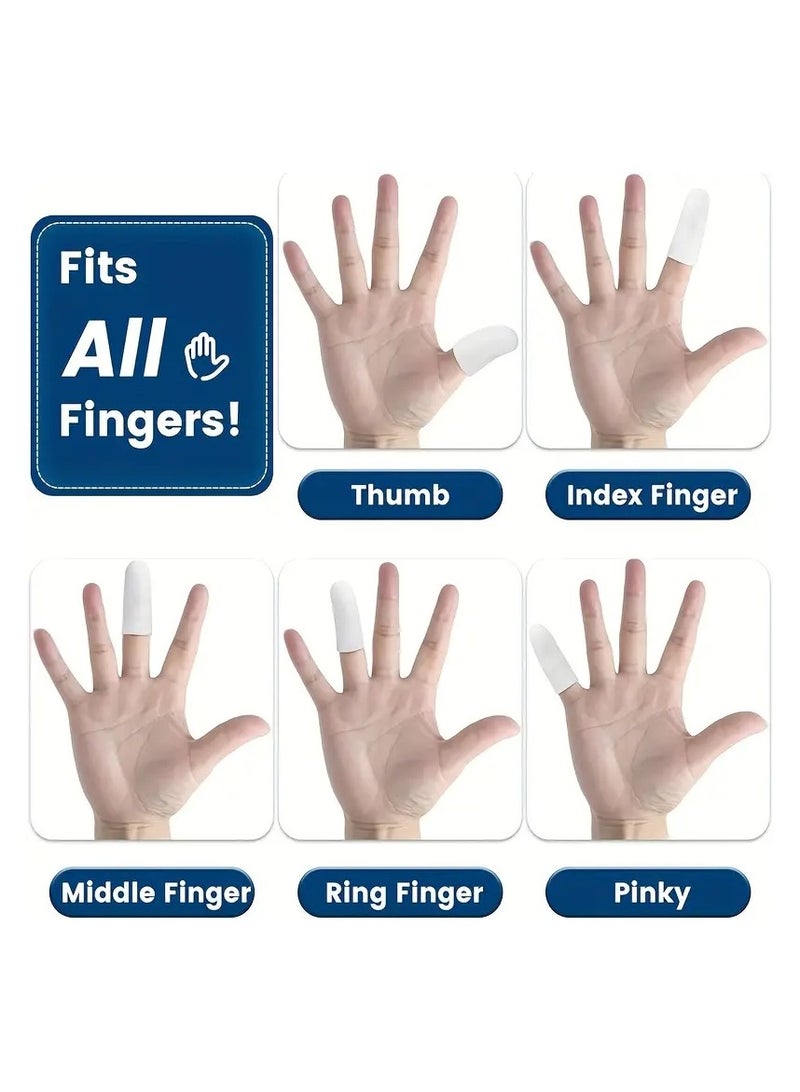 يوكانبي 10 قطع من واقيات الأصابع المرطبة لحماية الكالو والأظافر - أغطية رعاية بيضاء ناعمة وقابلة للتنفس لليدين والقدمين - Image 5