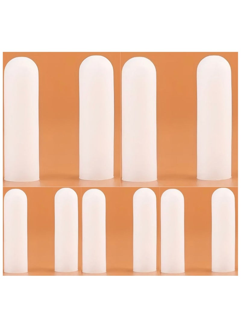 يوكانبي 10 قطع من واقيات الأصابع المرطبة لحماية الكالو والأظافر - أغطية رعاية بيضاء ناعمة وقابلة للتنفس لليدين والقدمين - Image 1