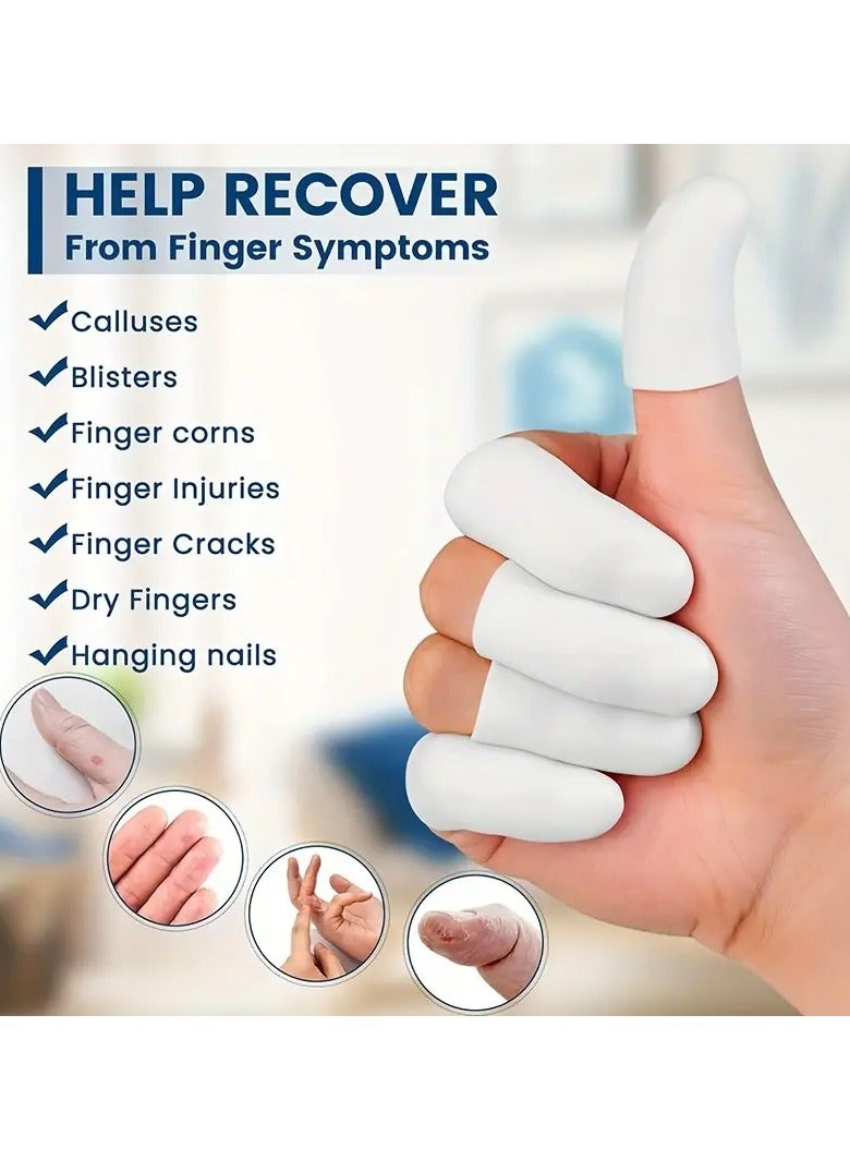 يوكانبي 10 قطع من واقيات الأصابع المرطبة لحماية الكالو والأظافر - أغطية رعاية بيضاء ناعمة وقابلة للتنفس لليدين والقدمين - Image 3