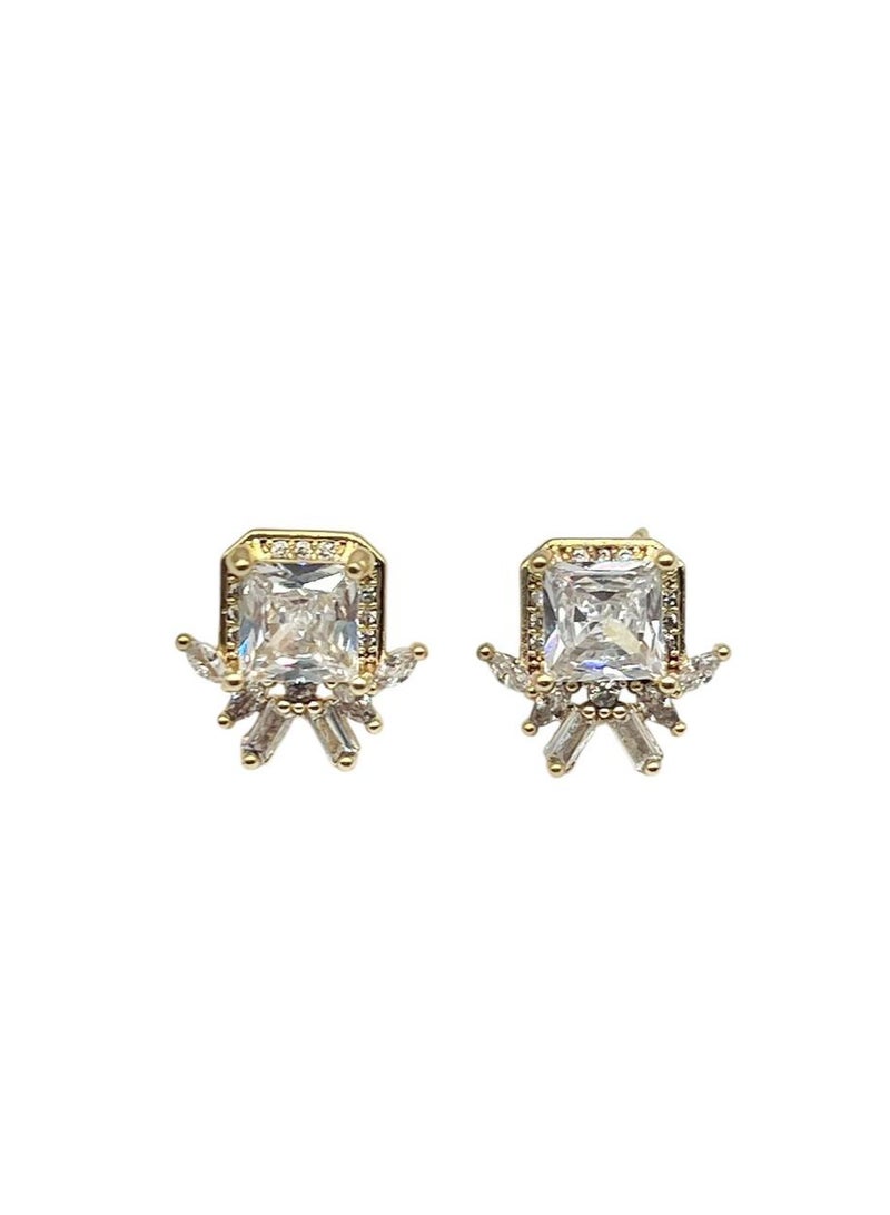 FLUFFY Sparkly Square Earrings 