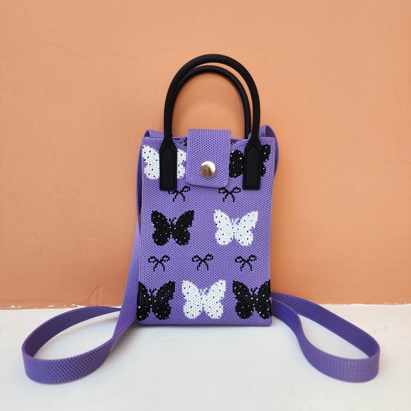 Ins Spring New Mobile Phone Bag Flying Woven Bag Casual Women'S Bag Clouds Sheep Stylike All-Match Bag Sense - Image 1