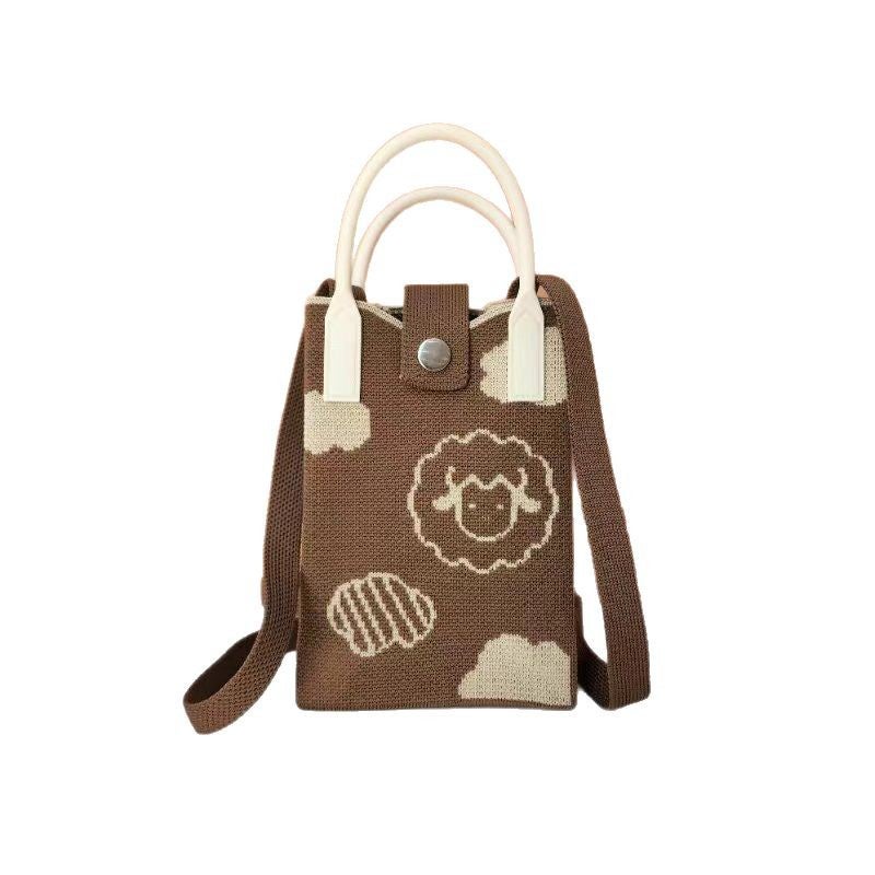Ins Spring New Mobile Phone Bag Flying Woven Bag Casual Women'S Bag Clouds Sheep Stylike All-Match Bag Sense - Image 5