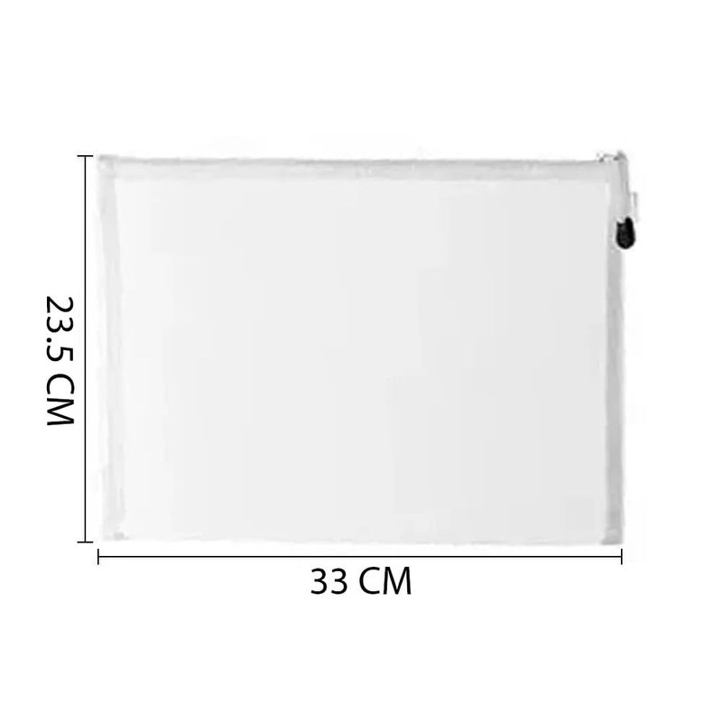 pepplo Mesh Zipper Bag, Transparent Pouch, Multifunctional Storage Bag, Large Capacity Stationery Bag, Student Exam Supplies Storage Bag, Zipper Organizer, School Supplies, Make Up Mesh Pouch (Big, 4 Pieces) - Image 2