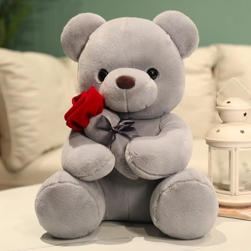 Y&D Bedtime Toys Valentines Stuffed Animal Plush Love Teddy Bear Plush Toy With Rose - Image 5