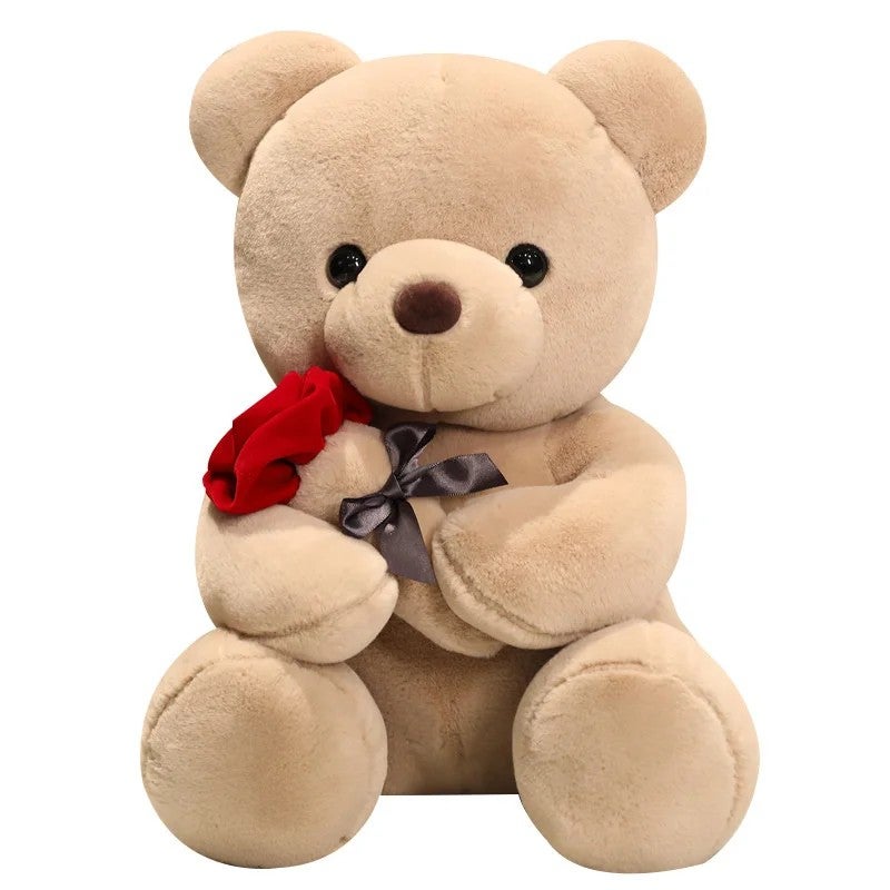 Y&D Bedtime Toys Valentines Stuffed Animal Plush Love Teddy Bear Plush Toy With Rose - Image 2