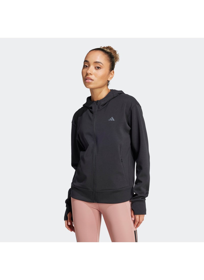 Adidas Designed-For-Training Full-Zip Hooded Sweatshirt  - Image 1