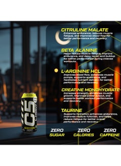 C5 Energy C5 Energy Drink Night Pina Colada, Pre Workout, Zero Caffeine, Sugar Free, Zero Calories with Beta Alanine, L-Arginine 16fl.OZ, 473ml Caffeine Free Preworkout Pack of 12  - Image 4