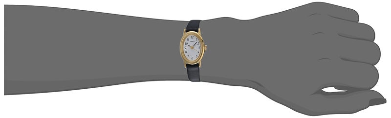 TIMEX ساعة تيمكس النسائية T21912 كافاتينا بحزام جلد أسود - Image 2