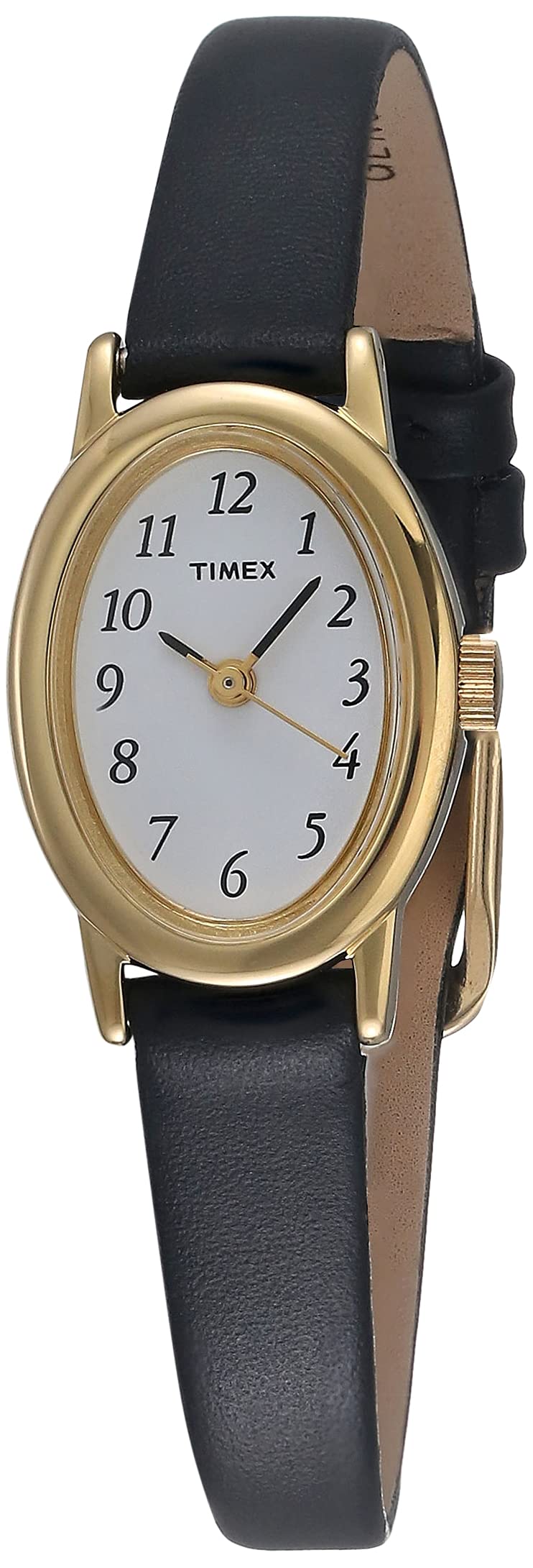 TIMEX ساعة تيمكس النسائية T21912 كافاتينا بحزام جلد أسود - Image 1