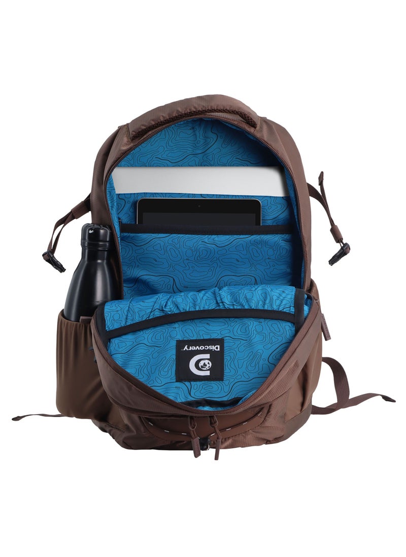 Discovery Outdoor 23L Backpack  Brown for Adventure, Durable Lightweight Water Resistant Multi-Compartment Bag for Men Women Hiking Trekking Camping Travel - pzsku/Z7A16632D4458EE71F365Z/45/_/1721993652/fb086d46-e4e8-4bb8-9a92-5285a4b28f1a