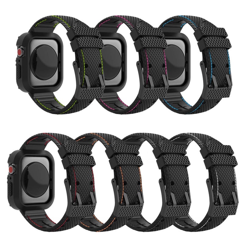 Adjustable Silicone ( ) Sport Strap Smartwatch Band Compatible with Apple Watch 38 40 41 42 44 45 49mm with Fit Replacement Strap - Image 4