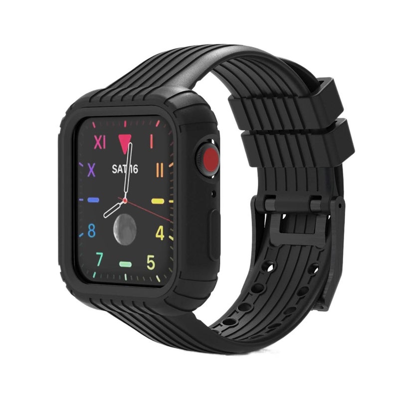 Adjustable Silicone ( ) Sport Strap Smartwatch Band Compatible with Apple Watch 38 40 41 42 44 45 49mm with Fit Replacement Strap - Image 5