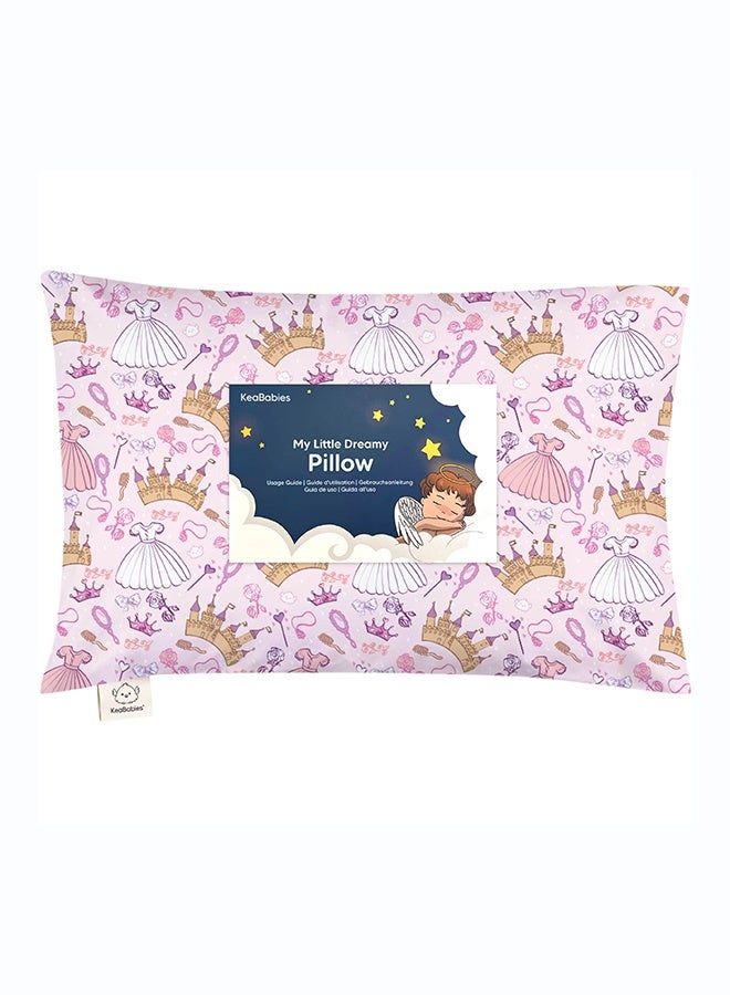 KeaBabies Toddler Pillow with Pillowcase, Kids Travel Bed Pillow, Dear Princess - Image 1