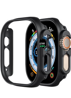ELTRAZONE 2 Pack Case Compatible with Apple Watch Ultra 49mm, Hard PC Bumper Case All-Around Edge Shockproof Protective Cover Frame [NO Screen Protector]- Black  - Image 1