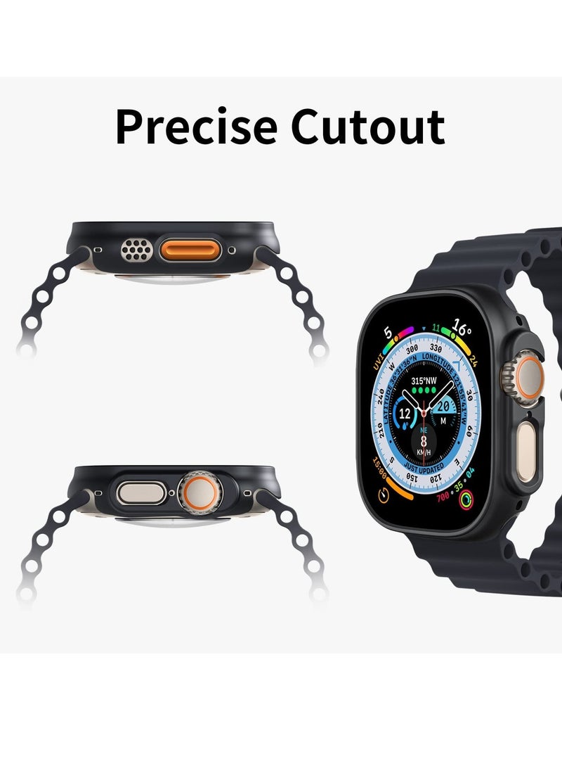 ELTRAZONE - 2 Pack Case Compatible with Apple Watch Ultra 49mm, Hard PC Bumper Case All-Around Edge Shockproof Protective Cover Frame [NO Screen Protector]- Black - Image 1