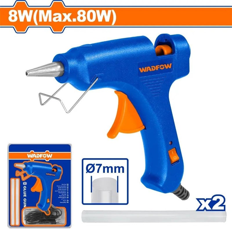 WADFOW WGL1603-8 80W Hot Melt Glue Gun, 7 mm Stick Diameter - Image 2
