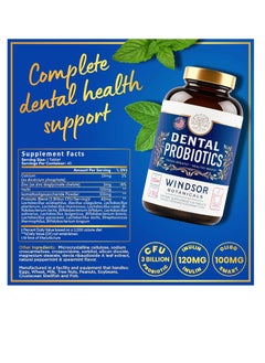 Windsor Oral Probiotics for Mouth and Bad Breath - 3BN CFU Lactobacillus Salivarius Paracasei Rhamnosus Streptococcus - Dental Probiotics for Teeth and Gums - 45 Chewable Probiotics for Women and Men  - Image 3