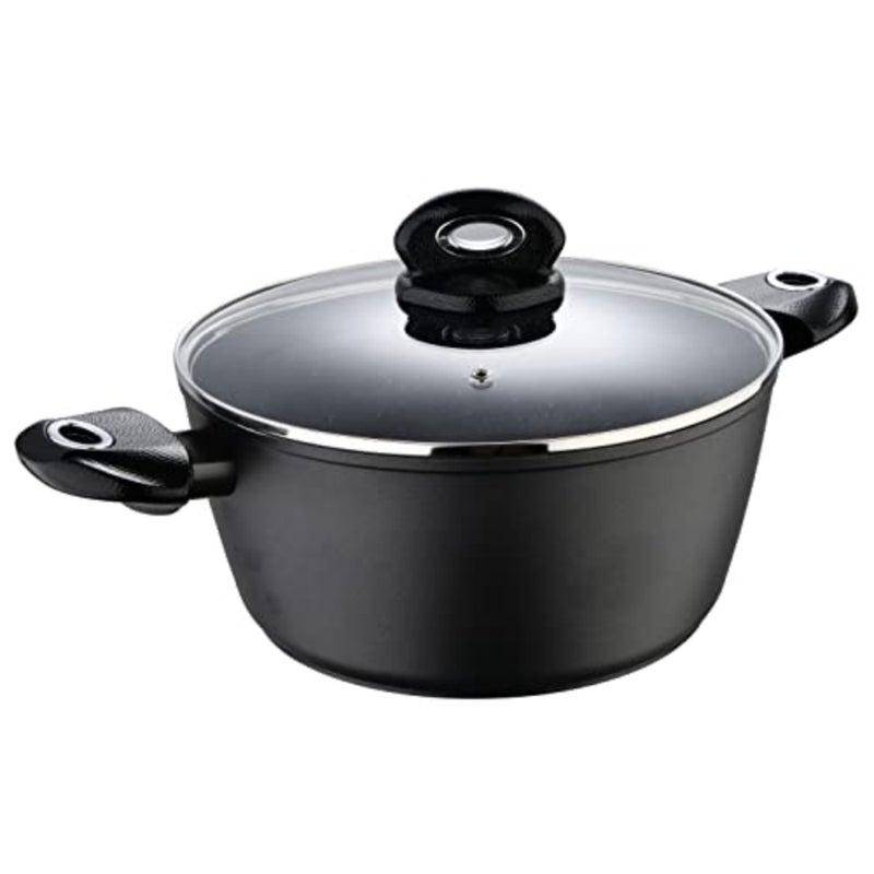 Orion Forged Aluminium Casserole With Lid 26cm, Induction bottom, Marble+ Non-Stick Coating, Grey colour, BG35852GY - Image 1