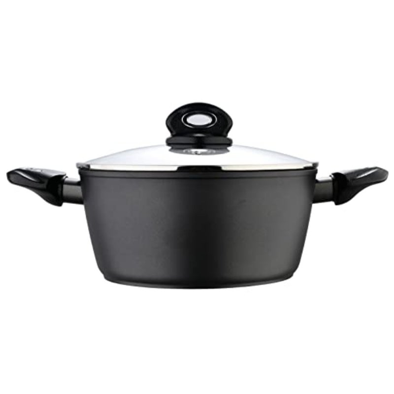 Orion Forged Aluminium Casserole With Lid 26cm, Induction bottom, Marble+ Non-Stick Coating, Grey colour, BG35852GY - Image 3
