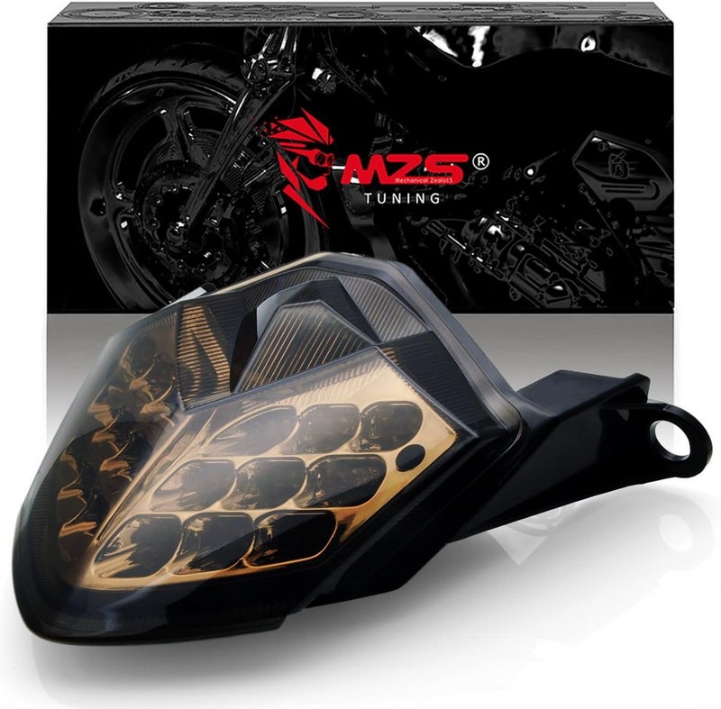 MZS مصباح خلفي مدمج LED من MZS مع إشارة انعطاف دخانية لز750، ز1000، ZX6R، ZX10R - Image 1