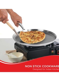 VINOD Vinod SAS Pro Platinum Triply Stainless Steel Dosa Tawa - 31 cm | 4.0 mm Thick | Hexa Design | Metal Spoon Friendly | Riveted Handle | Gas, Induction Base | 5-Year Warranty  - Image 5
