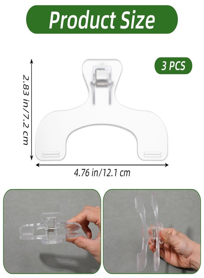 ElevateTech 3pcs Transparent Book Page Holder, Reading Accessories Convenient for Reading Transparent Book Clip Portable Books Clips to Hold Books Open Fixing Manuscripts Suitable Page Marker Clips - Image 3
