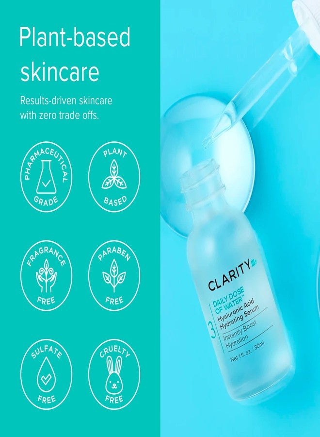 ClarityRx Daily Dose of Water Hyaluronic Acid Serum for Face, Natural, Plant-Based Daily Anti Aging Hydrating Serum Treatment for Dry, Dull Skin, No Parabens, All Skin Types - Image 5