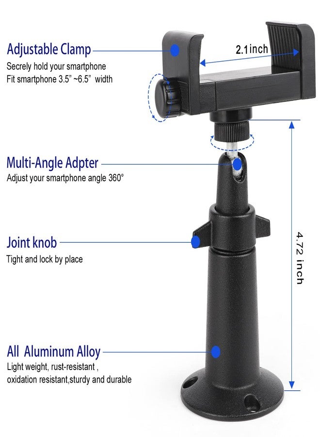 iTODOS Wall Mount Phone Holder Bracket with 360°Adjustable Mount for iPhone/Nexus/LG Smart Phones and GPS Navigator,Compatible with 3.5~6.5inch Width - Image 3