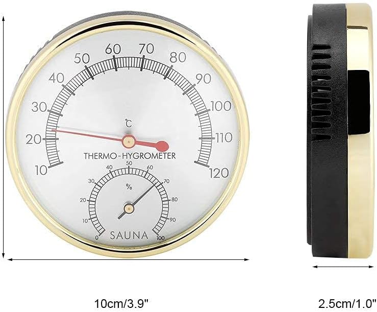 klarako Sauna Thermometer, Sauna Hygrometer, Multifunctional 2 In 1 Sauna Thermometer And Hygrometer For Measuring Temperature And Humidity In Houses Offices Workshops Schools And More - Image 2
