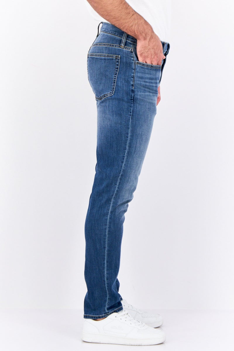 GAP Men Slim Fit Mid Waist Wash Stretchable Denim, Indigo Blue - Image 2