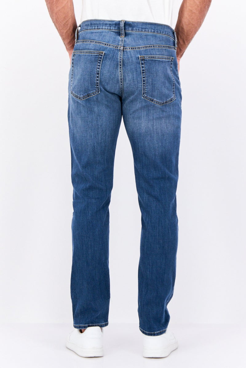 GAP Men Slim Fit Mid Waist Wash Stretchable Denim, Indigo Blue - Image 3