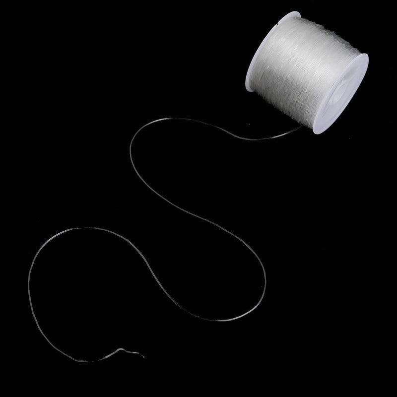 DIY Crafts DIY Crafts 0.024in/ 0.6mm, 2 Pcs Pack, Crystal Elastic Cord for Jewelry Making, Durable Beaded Elastic Bracelet String Cord, Transparent Elastic Rope (0.024in/ 0.6mm, 2 Pcs Pack)  - Image 3